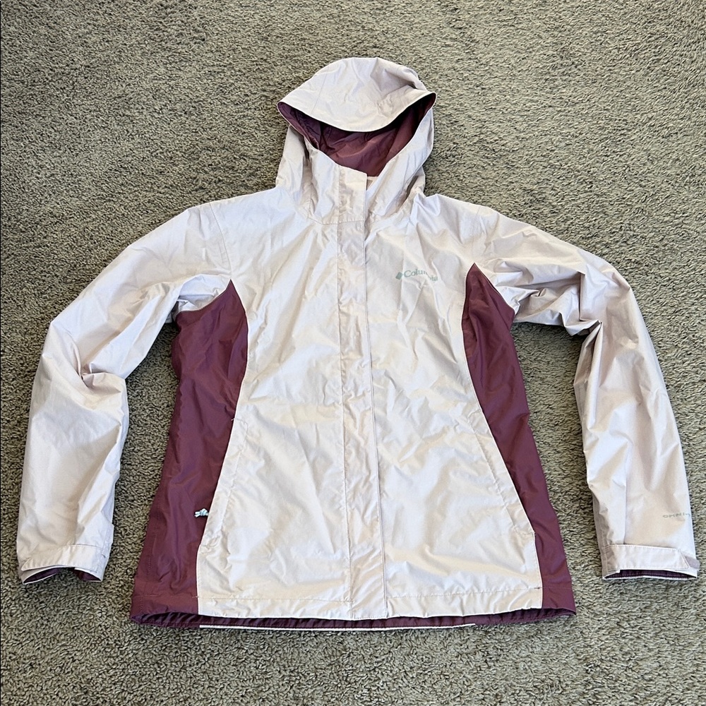 Columbia Women's Two-Tone Hooded Shell Jacket - Light Pink & Plum